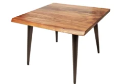 Massiver Beistelltisch ORGANIC LIVING 60cm braun Akazie Couchtisch Live Edge