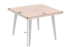 Massiver Beistelltisch ORGANIC LIVING 60cm braun Akazie Couchtisch Live Edge