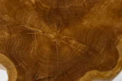 Massiver Beistelltisch ROOT 40cm Teakholz mit Jahresringen
