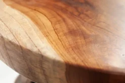 Massiver Beistelltisch ROOT 40cm Teakholz Hocker aus Wurzelholz
