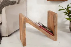 Massiver Beistelltisch Z 45cm Mangoholz Z-Form in Handarbeit gefertigt