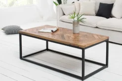 Massiver Couchtisch INFINITY HOME 100cm Mangoholz Industrial Design