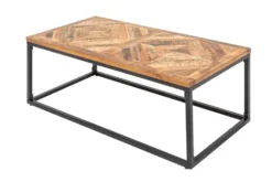 Massiver Couchtisch INFINITY HOME 100cm Mangoholz Industrial Design