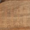 Massiver Couchtisch IRON CRAFT 100cm Mangoholz mit Schublade schwarzes Metallgestell
