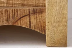 Massiver Couchtisch IRON CRAFT 70cm natur Holz Truhe mit Schubladen und Stauraum
