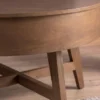 Massiver Couchtisch KYOTO 70cm braun Mangoholz im Walnuss-Design mit Stauraum