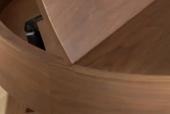 Massiver Couchtisch KYOTO 70cm braun Mangoholz im Walnuss-Design mit Stauraum