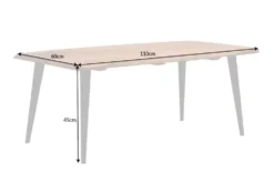 Massiver Couchtisch ORGANIC LIVING 110cm natur Akazienholz mit Baumkante