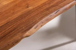 Massiver Couchtisch ORGANIC LIVING 110cm natur Akazienholz mit Baumkante