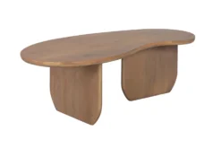 Massiver Couchtisch ORGANIC 120cm natur honey finish Mangoholz organische Form