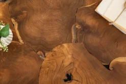 Massiver Couchtisch SQUARE 90cm Teakholz Würfel Handarbeit