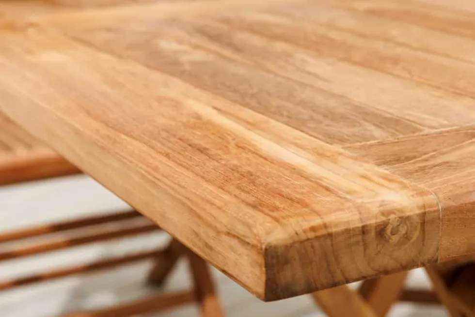 Massiver Esstisch EMPIRE TEAK 100cm natur Teakholz klappbar