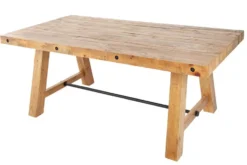 Massiver Esstisch FINCA 200cm vintage braun recyceltes Pinienholz Industrial Design