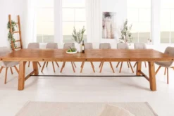 Massiver Esstisch FINCA 300cm vintage braun recyceltes Pinienholz