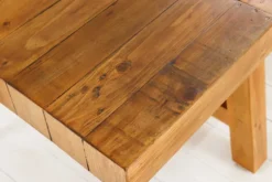 Massiver Esstisch FINCA 165-240cm vintage braun verlängerbar recyceltes Pinienholz