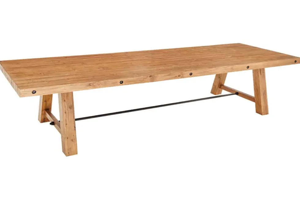 Massiver Esstisch FINCA 400cm vintage braun recyceltes Pinienholz