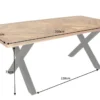 Massiver Esstisch INFINITY HOME 200cm natur schwarz Mangoholz Industrial Design X-Gestell
