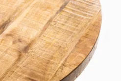 Massiver Esstisch IRON CRAFT 80cm rund natur Mangoholz