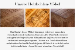 Massiver Esstisch IRON CRAFT 200cm natur Mangoholz Industrial Design X-Gestell schwarz Metall