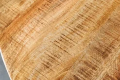 Massiver Esstisch IRON CRAFT 140cm natur rund Mangoholz Metall Industrial Design