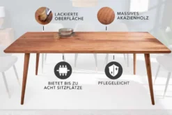 Massiver Esstisch MYSTIC LIVING 160cm Akazie natur Massivholz