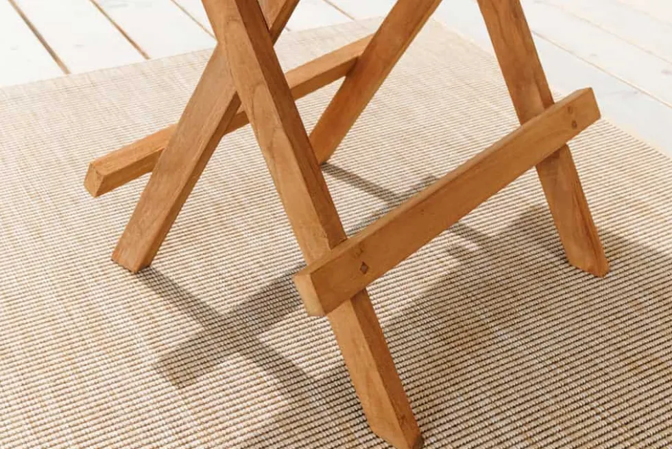 Massiver Gartenbeistelltisch EMPIRE TEAK 50cm natur Teakholz klappbar