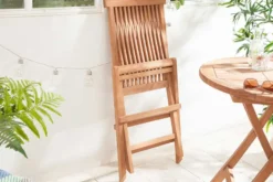 Massiver Gartenstuhl EMPIRE TEAK Teakholz klappbar Hochlehner wetterfest
