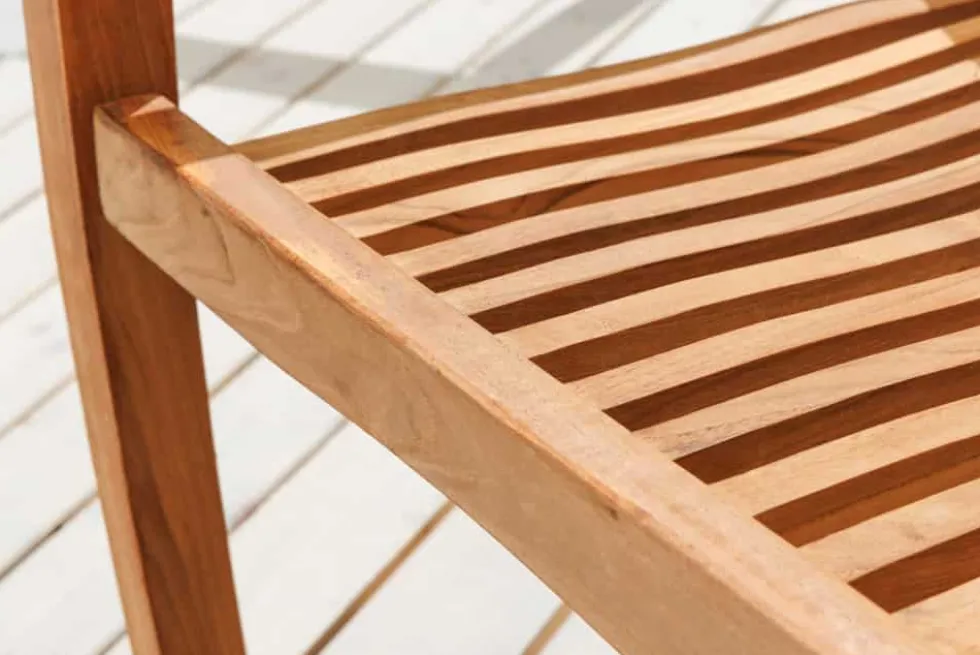Massiver Gartenstuhl EMPIRE TEAK natur Teakholz stapelbar