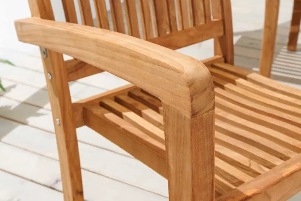 Massiver Gartenstuhl EMPIRE TEAK natur Teakholz stapelbar
