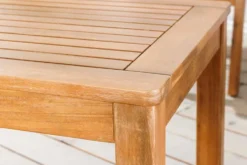 Massiver Gartentisch BALI 100cm Akazienholz wetterfest Outdoor-Loungetisch