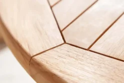 Massiver Gartentisch EMPIRE TEAK 90cm Teakholz rund klappbar Balkontisch Outdoor