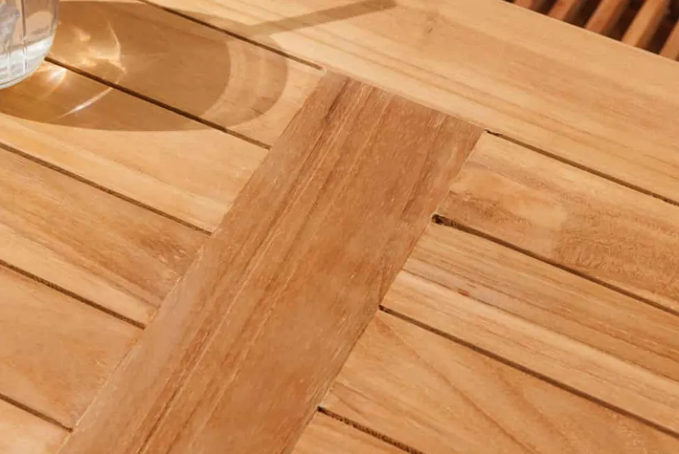 Massiver Gartentisch EMPIRE TEAK 150cm natur Teakholz