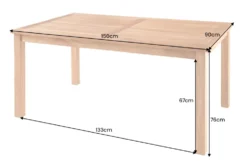 Massiver Gartentisch EMPIRE TEAK 150cm natur Teakholz