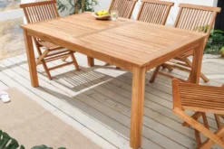 Massiver Gartentisch EMPIRE TEAK 150cm natur Teakholz