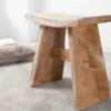 Massiver Hocker ZEN 40cm Teakholz Beistelltisch