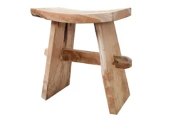 Massiver Hocker ZEN 40cm Teakholz Beistelltisch