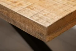 Massiver Industrial Esstisch GALAXIE 180cm Mangoholz sternenförmiges Gestell