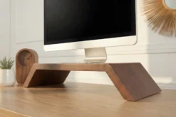 Massiver Monitorständer GATSBY 50cm braun Mangoholz Bildschirmständer Erhöhung