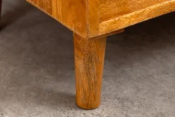 Massiver Nachttisch INFINITY 60cm natur Mangoholz mit Fach und Schublade
