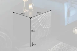 Massiver Nachttisch SCORPION 50cm schwarz Mangoholz Beistelltisch mit 3D Schnitzereien