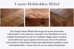 Massiver Schreibtisch RETRO 120cm Mangoholz Bürotisch mit Schublade