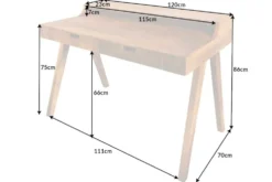 Massiver Sekretär MONSOON 120cm Mangoholz Schreibtisch