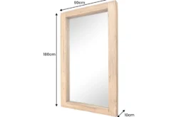 Massiver Spiegel JAVA 180cm natur recyceltes Teakholz hängend oder stehend