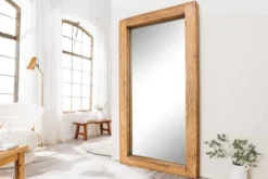 Massiver Spiegel JAVA 180cm natur recyceltes Teakholz hängend oder stehend