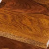 Massives 3er Set Wandregale SURREAL 65cm braun stone finish Außenecke Sheesham