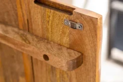 Massives Highboard SCORPION 120cm braun Mangoholz aufwendige 3D Schnitzereien