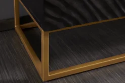 Massives Highboard SCORPION 120cm schwarz Mangoholz aufwendige 3D Schnitzereien