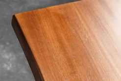 Massive Sitzbank GENESIS 160cm braun Akazienholz schwarz Metallgestell Baumkante