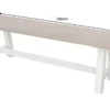 Massive Sitzbank HAMPTONS 160cm hellbraun creme Pinienholz