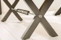 Massive Sitzbank THOR 180cm Wild Eiche geölt im Industrial Design